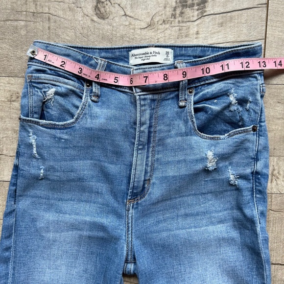 Abercrombie & Fitch The Super Skinny Ankle High Rise Curve Love Jeans 26 2R - Picture 4 of 10